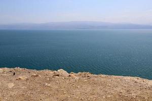 Nature and landscapes of the Dead-salty sea. photo