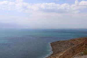 Nature and landscapes of the Dead-salty sea. photo