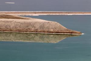 Nature and landscapes of the Dead-salty sea. photo