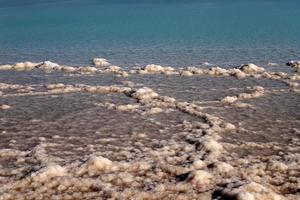 Nature and landscapes of the Dead-salty sea. photo