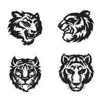 Tiger Head Silhouette vector