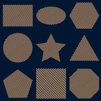 Illustration of various patterns with diagonal patterns vector