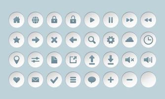 Web Icon Buttons Vector Set