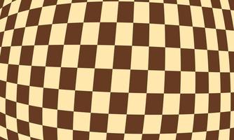 Retro Bulging Checkered Squares Pattern Background vector