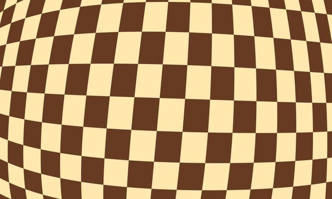 Retro Bulging Checkered Squares Pattern Background
