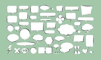 Comic Speech Bubbles Vector Icon Set