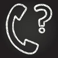 Mystery Caller Chalk Drawing vector