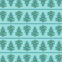 Concept Of Pattern With Pines For Christmas Textile, Package, Vector Illustration In Flat Style