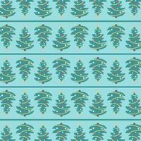 Concept Of Pattern With Pines For Christmas Textile, Package, Vector Illustration In Flat Style