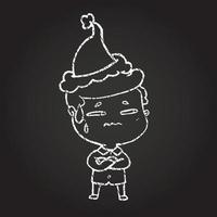 Christmas Man Chalk Drawing vector