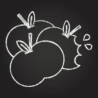 dibujo de tiza de manzanas vector