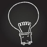 Light Bulb Chalk Drawing vector