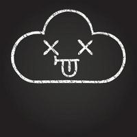 Storm Cloud Chalk Drawing vector