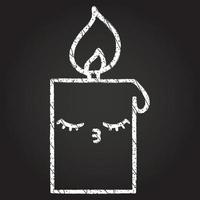 Candle Burning Chalk Drawing vector