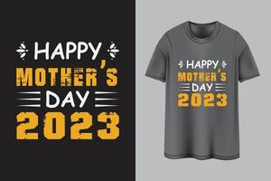 feliz día de la madre 2023 diseño de camiseta 2 vector