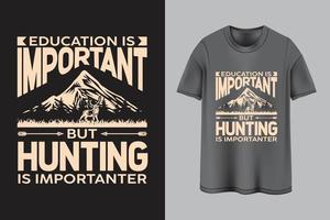 diseño de camiseta de caza 3 vector