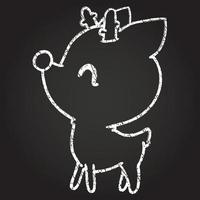 Reindeer Chalk Drawing vector