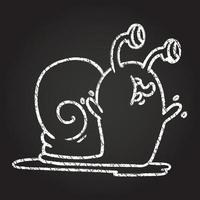 Crazy Snail Chalk Drawing vector