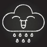 Rain Cloud Chalk Drawing vector