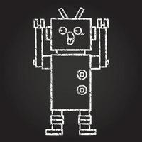 Robot Chalk Drawing vector