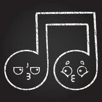 Musical Note Chalk Drawing vector