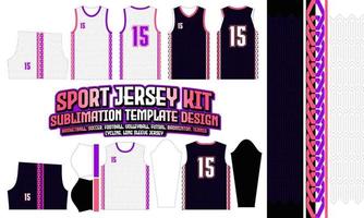 Jersey design Template 170 pattern textile t-shirt, Soccer, Football, E-sport, Volleyball, basketball, futsal vector