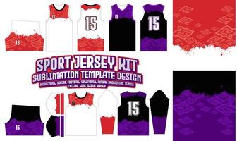 Cloud and Blood Jersey design Template 174 pattern textile t-shirt, Soccer, Football, E-sport, Volleyball, basketball, futsal vector