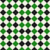 seamless argyle pattern in green and black. vector