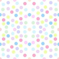polka dots colorful seamless  pattern on white background vector