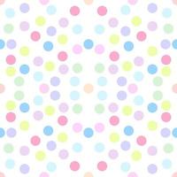 polka dots colorful seamless  pattern on white background vector