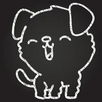 Cute Dog Chalk Drawing vector