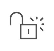 Locks icon outline and linear vector. vector