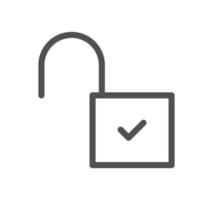 Confirm icon outline and linear vector. vector