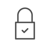 Confirm icon outline and linear vector. vector