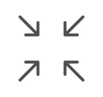 Arrow icon outline and linear vector. vector