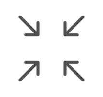 Arrow icon outline and linear vector. vector