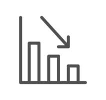 Graph icon outline and linear vector. vector