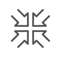 Arrow icon outline and linear vector. vector