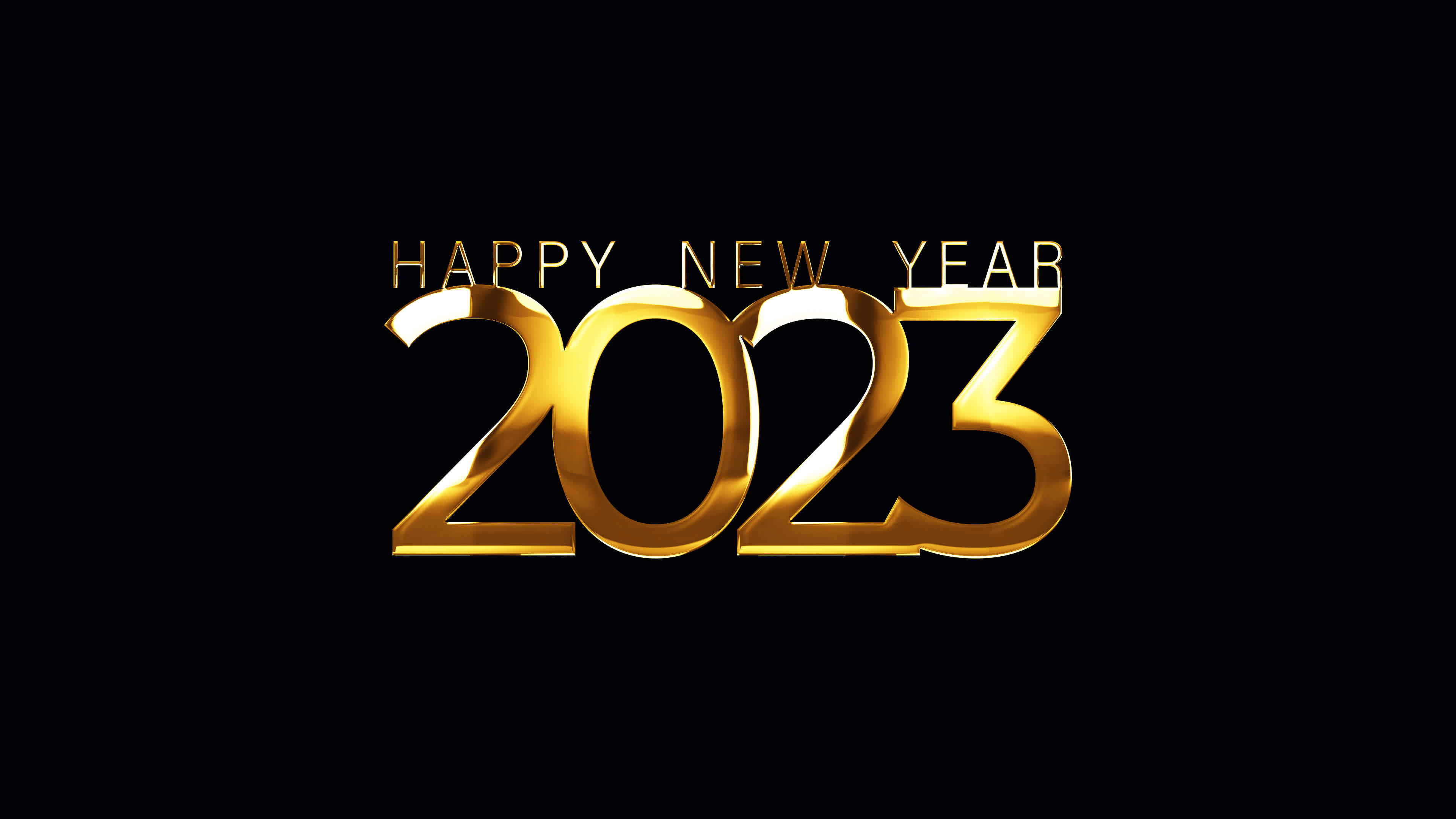 Loop 2023 Happy New Year golden text animation 13106600 Stock Video at  Vecteezy
