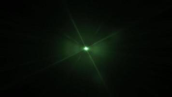 Abstract center green shine optical lens flares light video