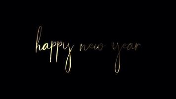 Gold glittering text animation 2023 Happy New Year video