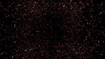 animazione di particelle esplosione su nero sfondo movimento video