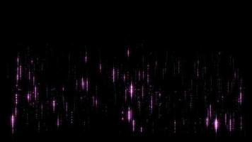 Abstract loop animation purple digital particles flow up video