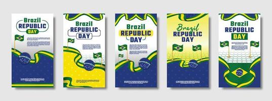 Brazil Republic Day Banner, Poster, Flyer, Story Template