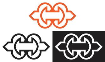 diseño de logotipo vectorial de flecha, plantilla de icono de flecha para empresas vector