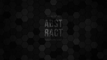 Abstract luxury dark hexagons black background. Futuristic technology concept. 3D Vector Technological Hexagonal Blocks Dark Gray Abstract Background. 3D Vector Dark Background. Vector illustration