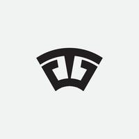 Initial letter TW or WT monogram logo template. vector