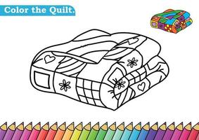 Quilt coloring page. isolated coloring book. color pages for kids. Quilt isolated. vector