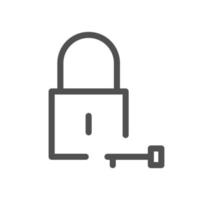 Locks icon outline and linear vector. vector