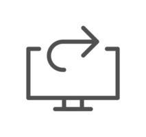 Video conferencing icon outline and linear vector. vector